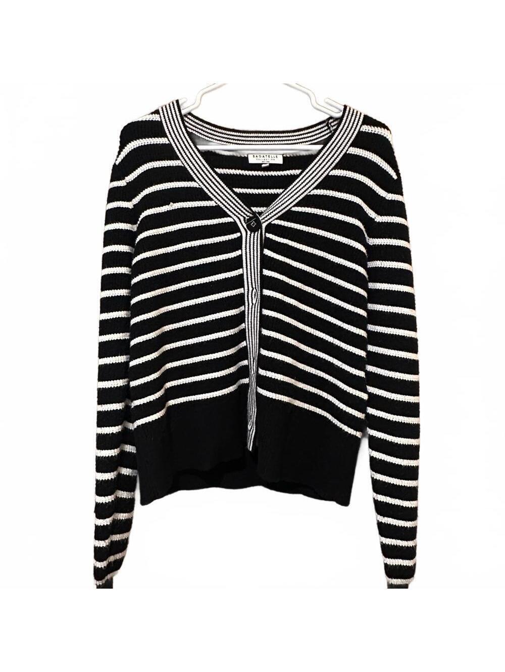 Bagatelle Black and White Striped Sweater